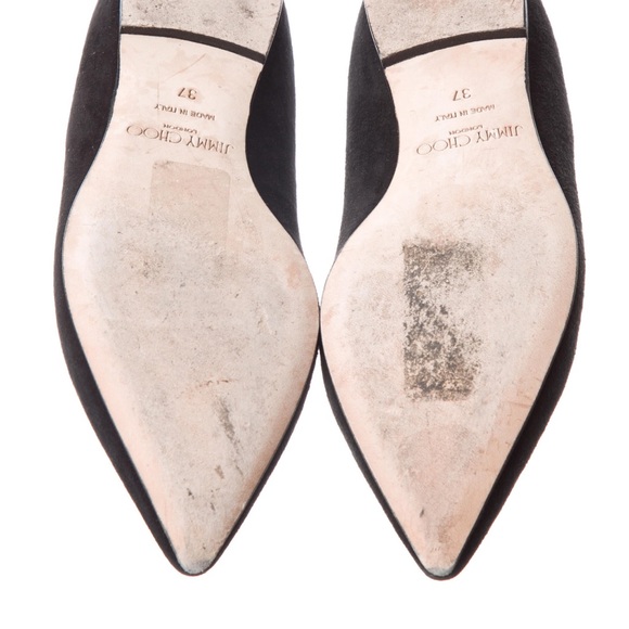 Jimmy Choo Black Suede Flats - Picture 4 of 4